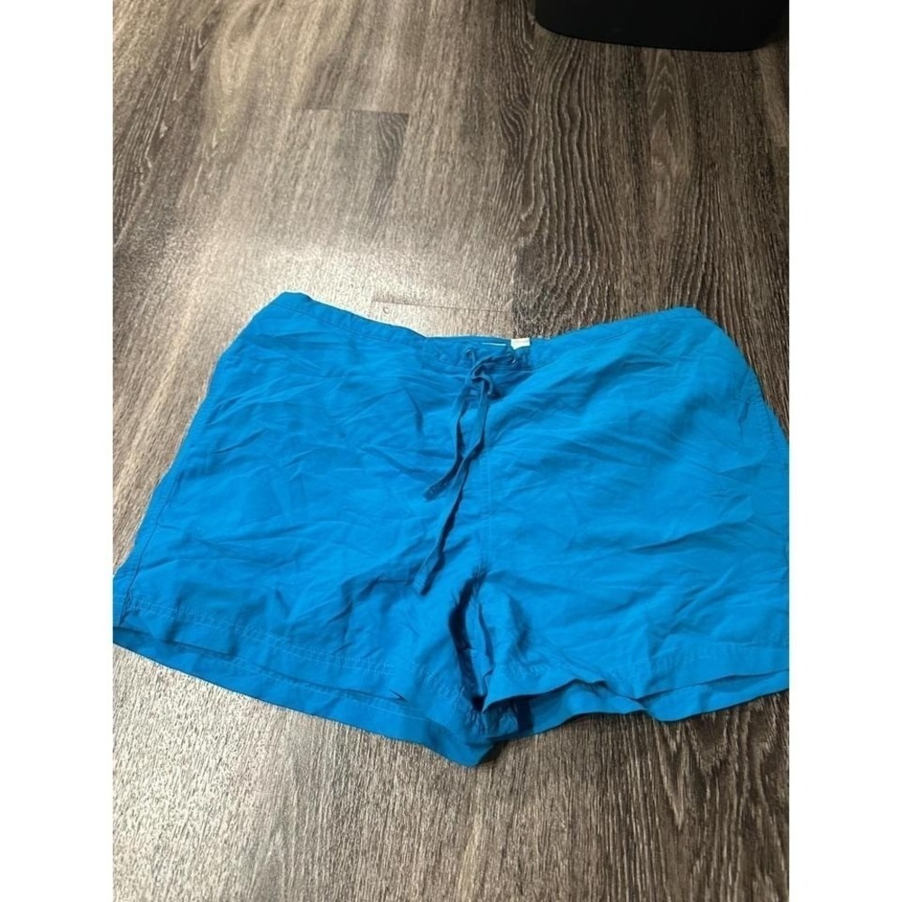 LL Bean Mens Blue Board Shorts Swim Trunks Mesh Lined Elastic Waist Size Large